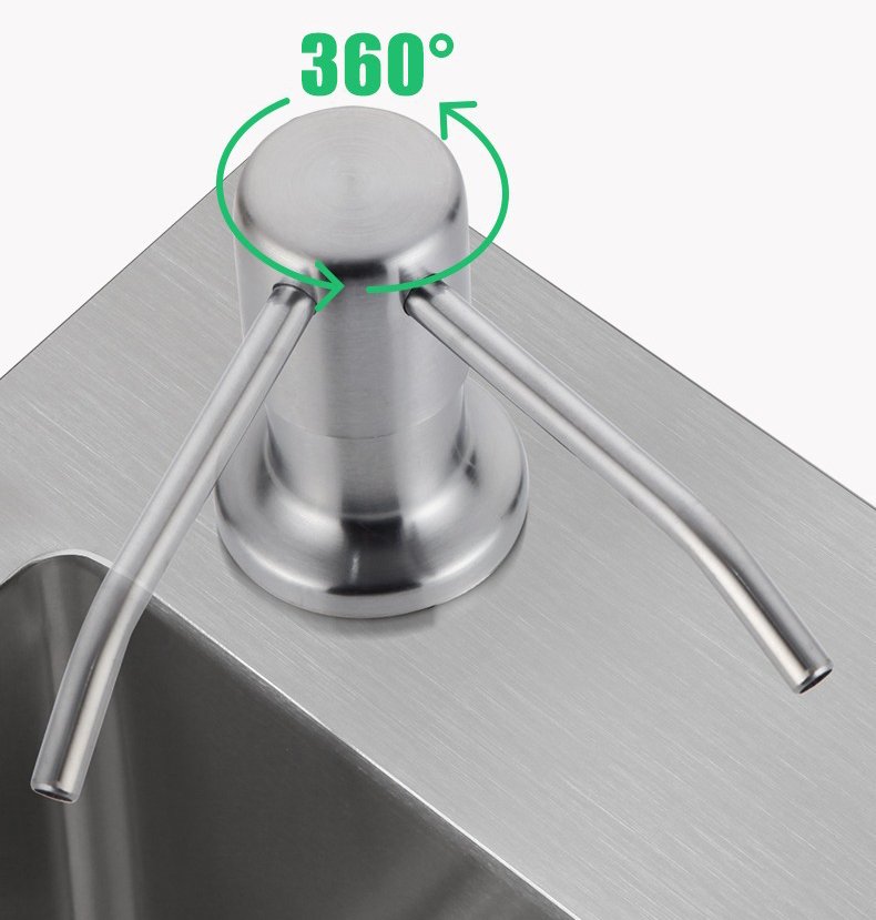 Bộ Vòi Xịt Nước Rửa Chén Inox 304 Gắn Bồn Rửa Chén Kèm Dây Nối Dài 100cm Tới Chai Nước Rửa Chén