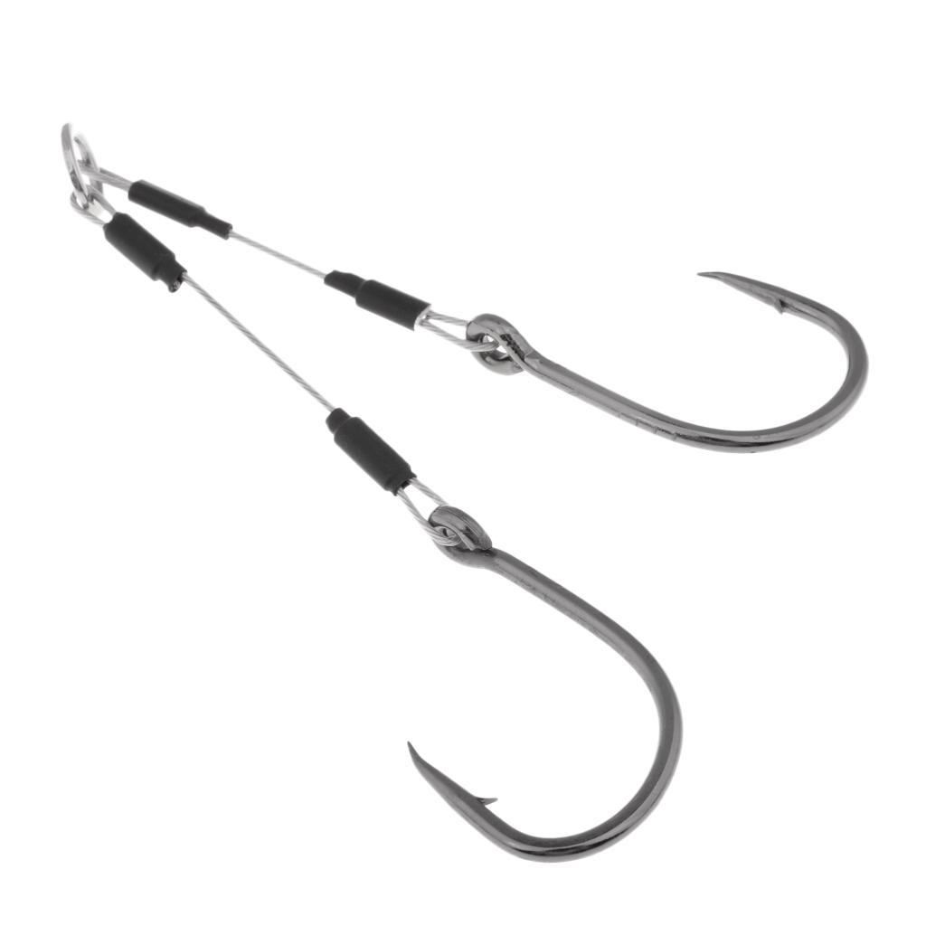 Jigging Assist Hooks Sea Fishing Hooks Barbed Fishhook with Solid Ring