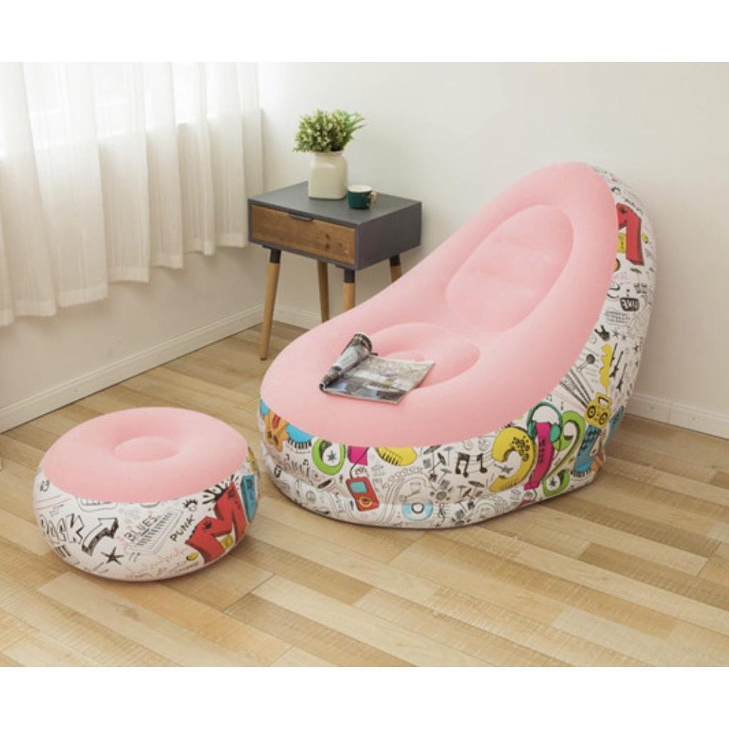 Bộ 02 Ghế Hơi Tựa Lưng JULONG Sang Trọng Họa Tiết Âm Nhạc Siêu Dễ Thương