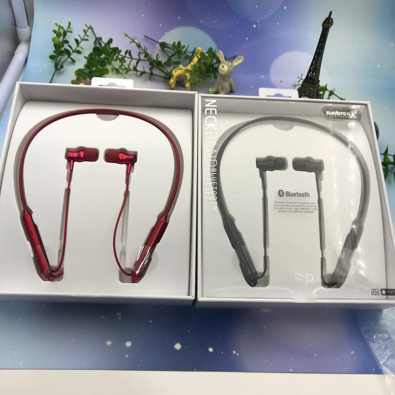 Tai nghe bluetooth thương hiệu phong cách mới nhất điện thoại thông minh điều khiển dây tai bluetooth điều chỉnh cuộc gọi bluetooth trong tai treo cổ
