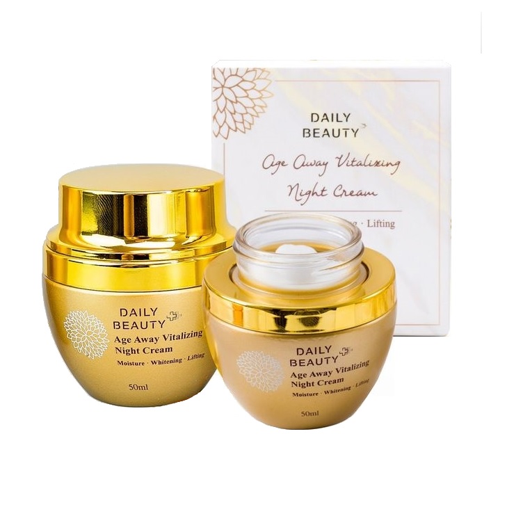 Combo 3 hộp Kem dưỡng da ban đêm Daily Beauty Age Away Vitalizing Night Cream Đánh Thức Thanh Xuân sản phẩm nhập khẩu chính ngạch Hàn Quốc