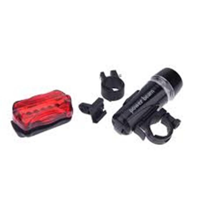 Bộ đèn pin gắn xe đạp và đèn chiếu hậu 5 LED WJ-101 206211