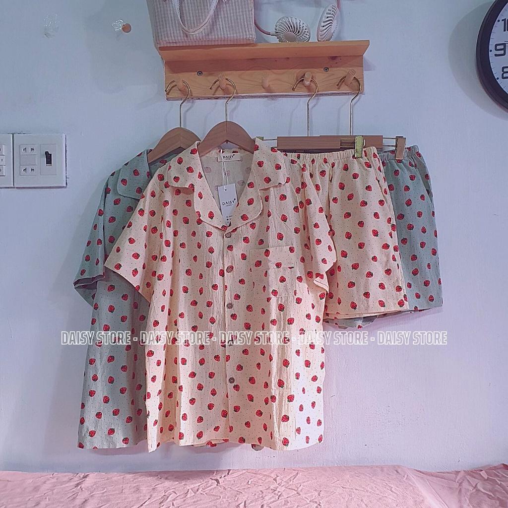 Pyjama đùi thô đũi dâu