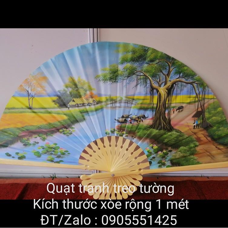 Quạt tranh treo tường vẽ tay. Quà tặng Tân gia, khai trương, Sinh nhật, quà cưới. Quà tặng thầy cô 20/11, Quà 8/3, tết