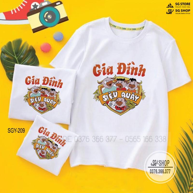 Áo Gia Đình Tân Sửu - Áo Tết 2021 - Thun cotton 4 chiều dày dặn (SGY209) | SGSHOP