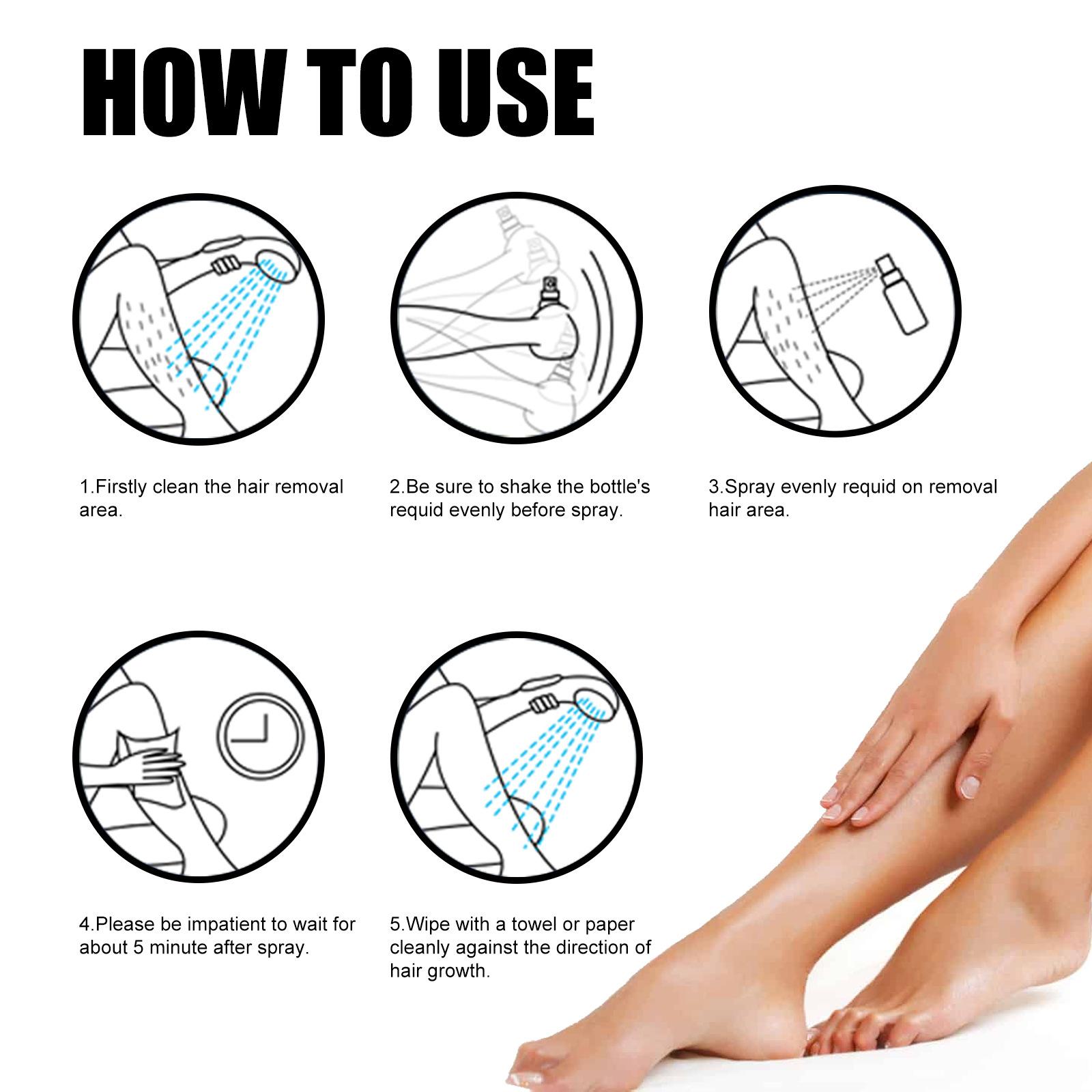 EELHOE 30ml Hair Removal Spray for Men Painless Hair Removal Spray Armpit Gentle Hair Remover Refreshing Quick Hair Removal Cream