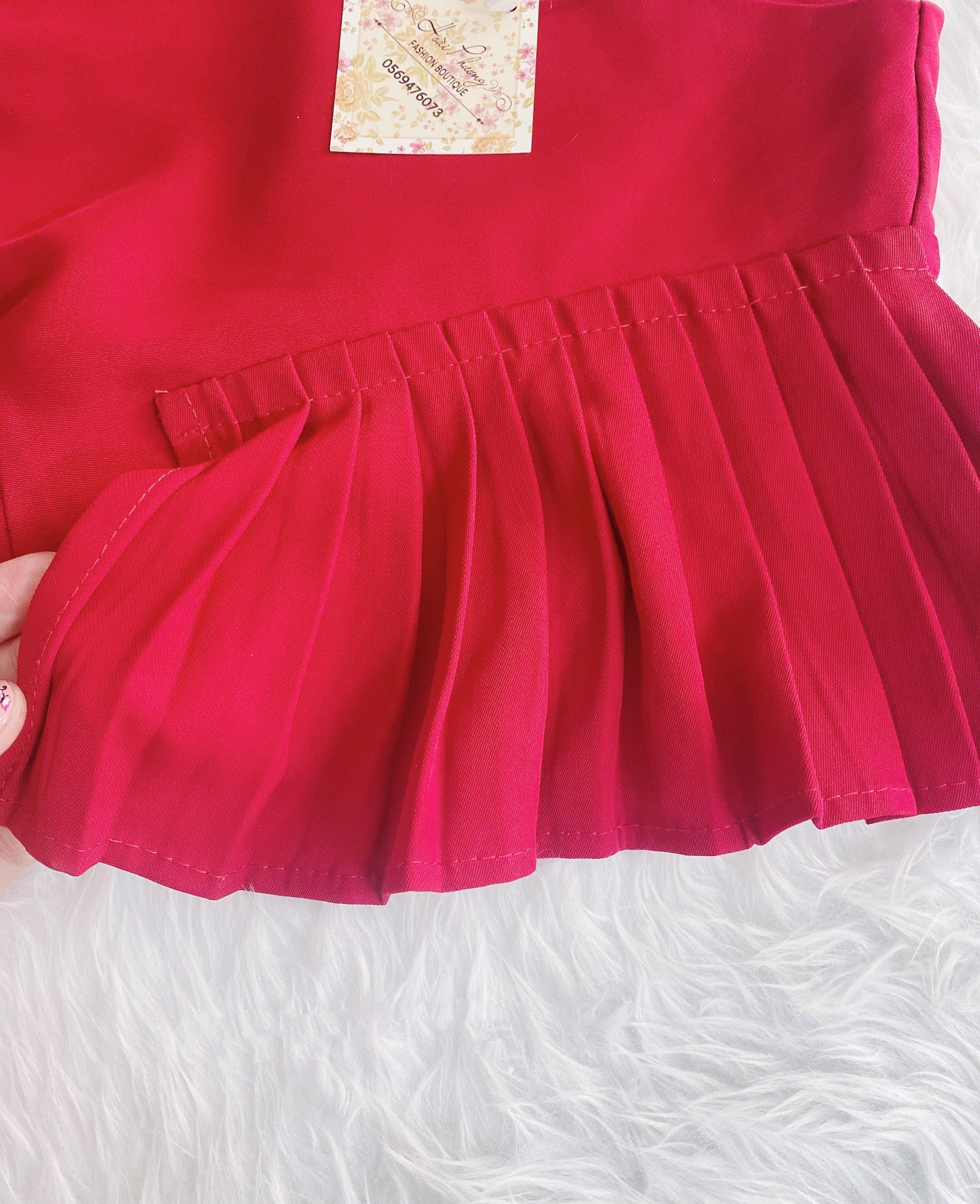❤️ Áo Nữ Đỏ Đô Tay Xếp Ly Thiết Kế