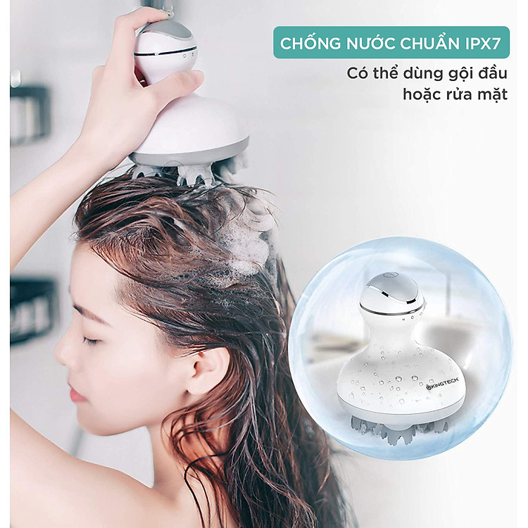 Máy Massage Cầm Tay Cao Cấp KINGTECH ST-701 - Chuyên Mát xa Đầu, Cổ, Mặt - Không Dây, Kèm Đế Sạc Di Động - Giúp Thư Giãn, Giảm Căng Thẳng - Quà Tặng Tuyệt Vời Cho Người Thân