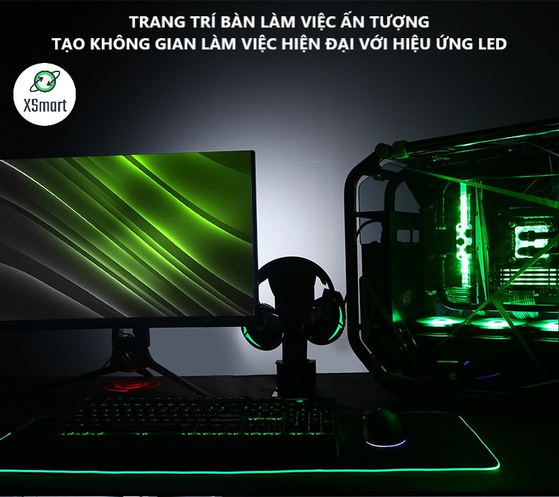 Lót Chuột Led RGB Loại Lớn Mẫu XSmart Cao Cấp - Siêu Đẹp, Cực Ngầu - Hàng Chính Hãng