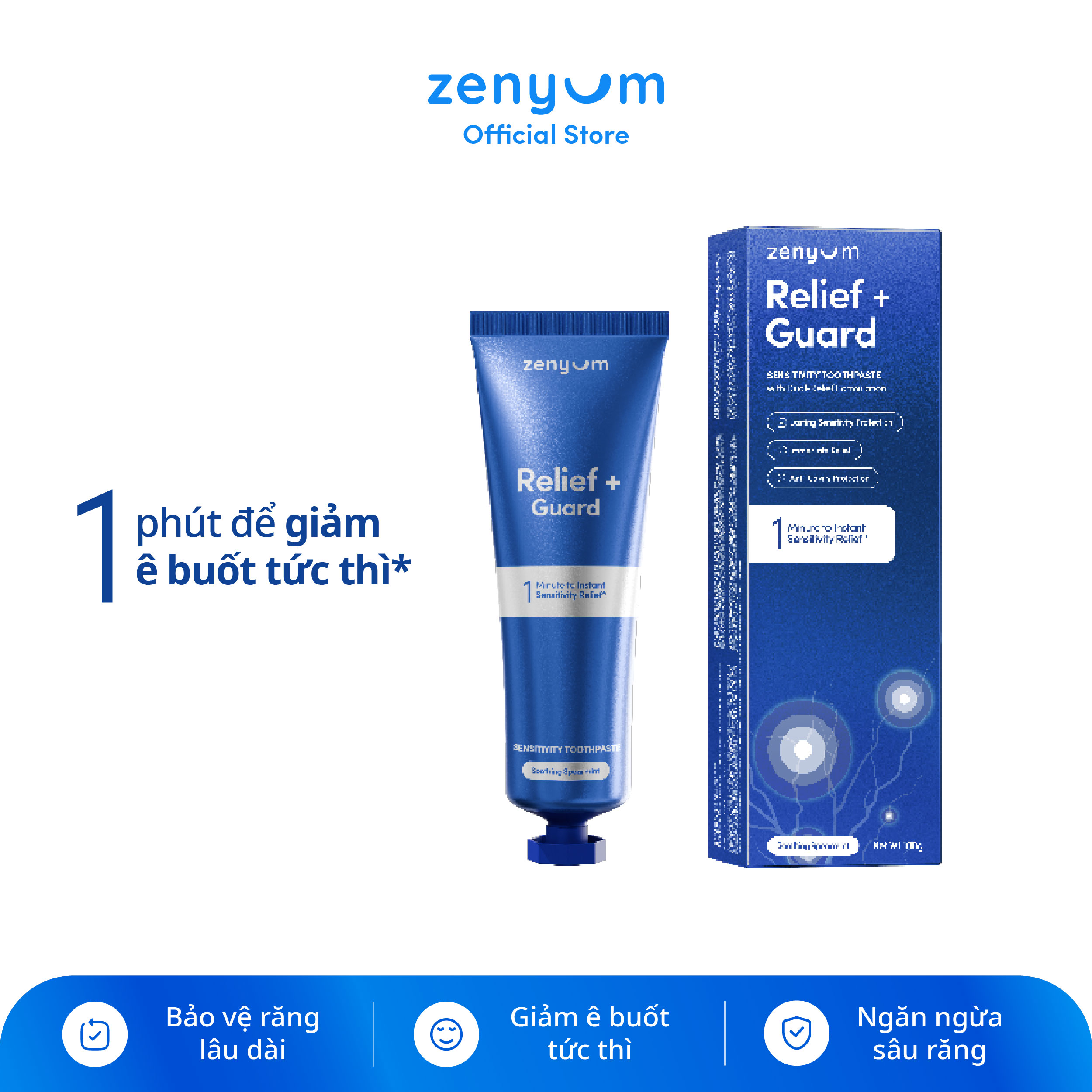 [MỚI] Kem Đánh Răng Cho Răng Nhạy Cảm Zenyum Relief + Guard Sensitivity 100g