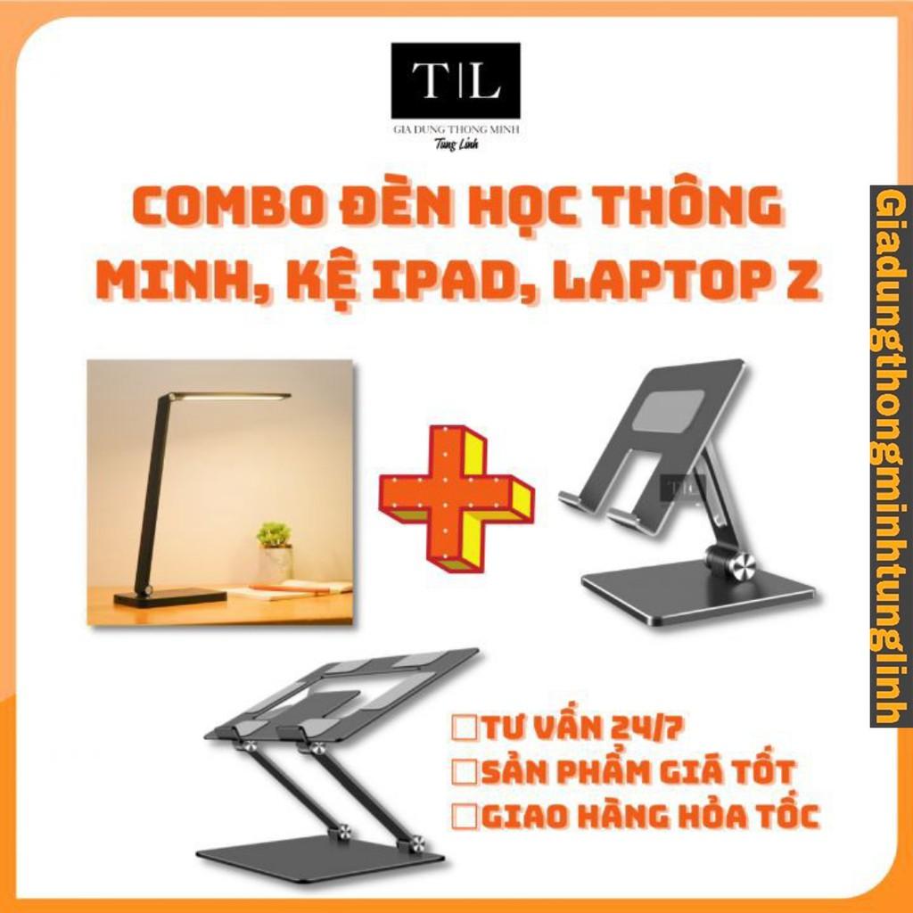 (Combo 3 sản phẩm) Đèn học cảm ứng, kệ Ipad và giá đỡ laptop Z - tiết kiệm năng lượng 5 chế độ đèn giúp bảo vệ mắt