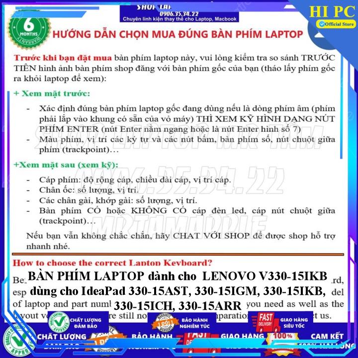 BÀN PHÍM LAPTOP dành cho LENOVO V330-15IKB dùng cho IdeaPad 330-15AST 330-15IGM 330-15IKB 330-15ICH 330-15ARR - Hàng Nhập Khẩu