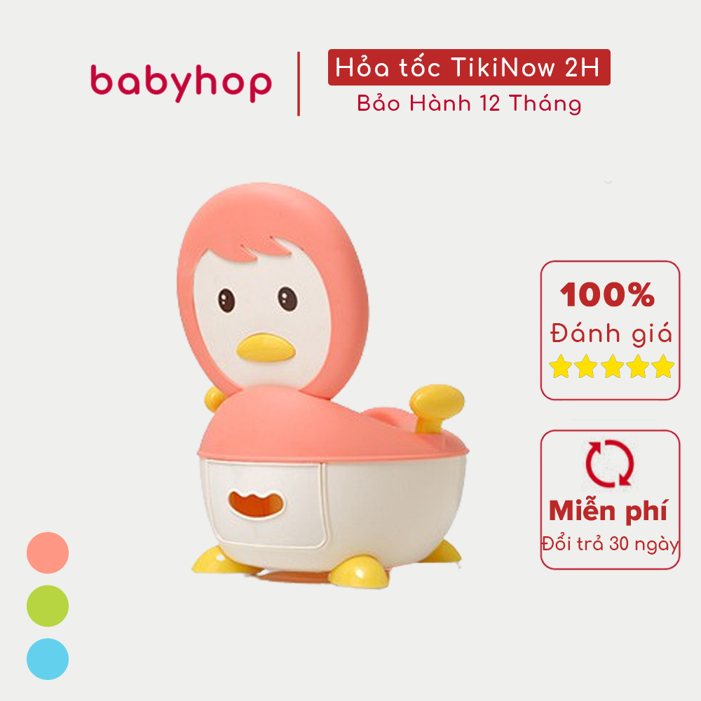 Bô vệ sinh Cánh cụt dành cho bé Babyhop BH-113P - Hồng