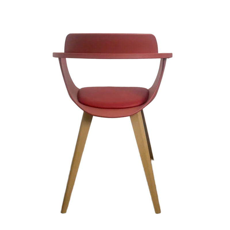 Ghế cafe fastfood thân nhựa hở lưng chân sắt vân gỗ nhập khẩu NARA-S1 Nội thất Capta