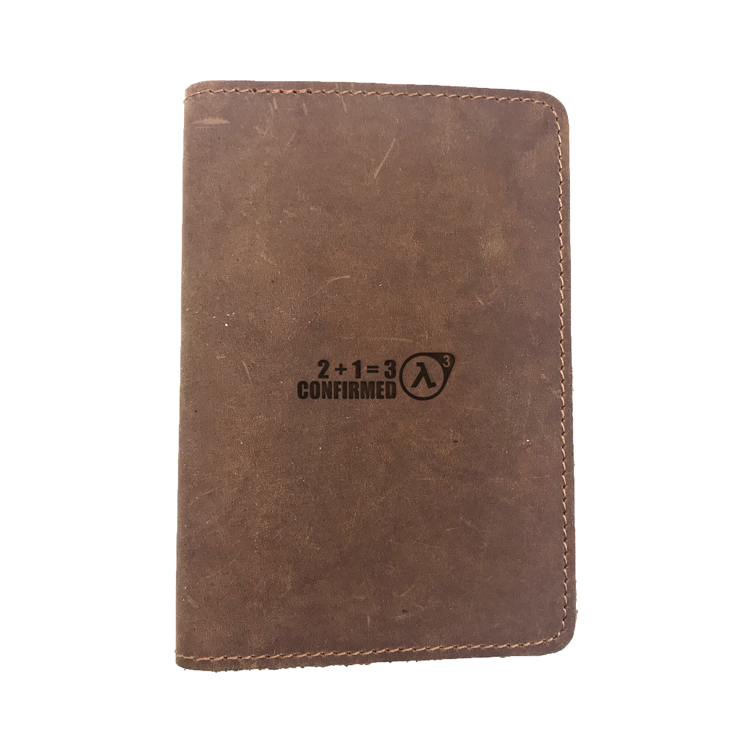 Passport Cover Bao Da Hộ Chiếu Da Sáp Khắc Hình Chữ HALF LIFE 3 213 CONFIRMED