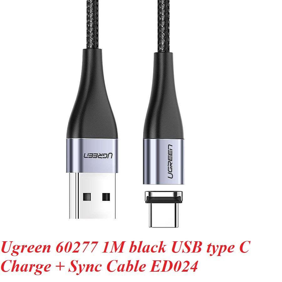 Ugreen UG60277ED024TK 1M đầu hít Type c + cáp USB từ tính sạc nhanh và truyền dữ liệu từ máy tính ra điện thoại - HÀNG CHÍNH HÃNG