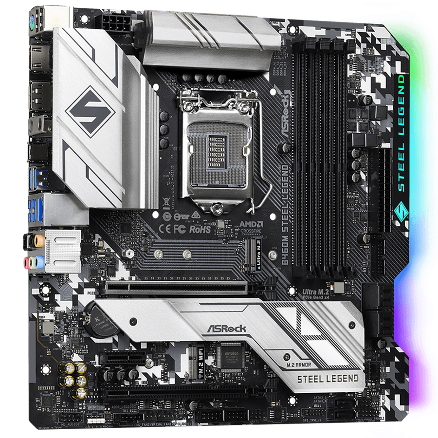 Bo Mạch Chủ Mainboard ASRock B460M Steel Legend - Hàng Chính Hãng