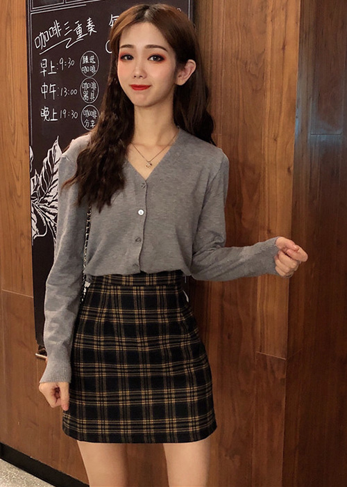 Áo khoác cardigan len nữ dáng lửng ArcticHunter, chất len mềm mịn, thời trang thương hiệu chính hãng