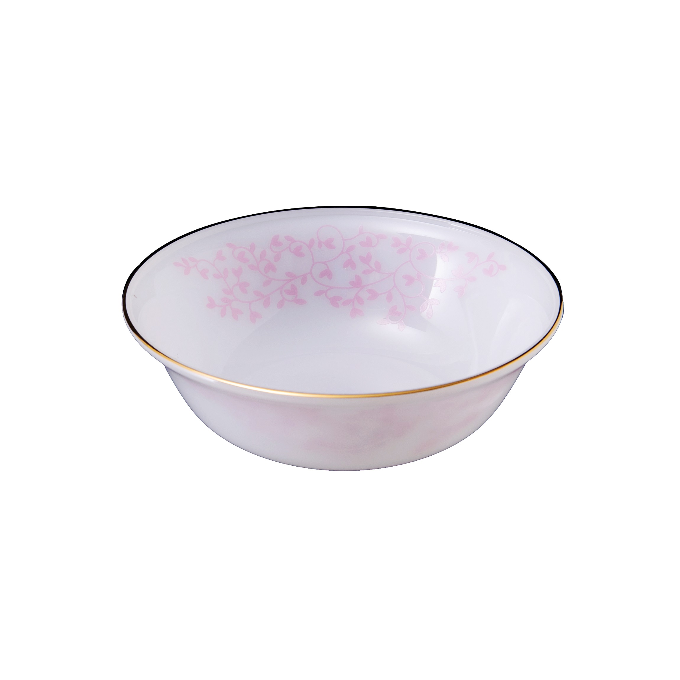 Tô canh thủy tinh ngọc USA Homeset dáng loe các mẫu hoa văn - Hoa dây hồng - 14cm 300ml