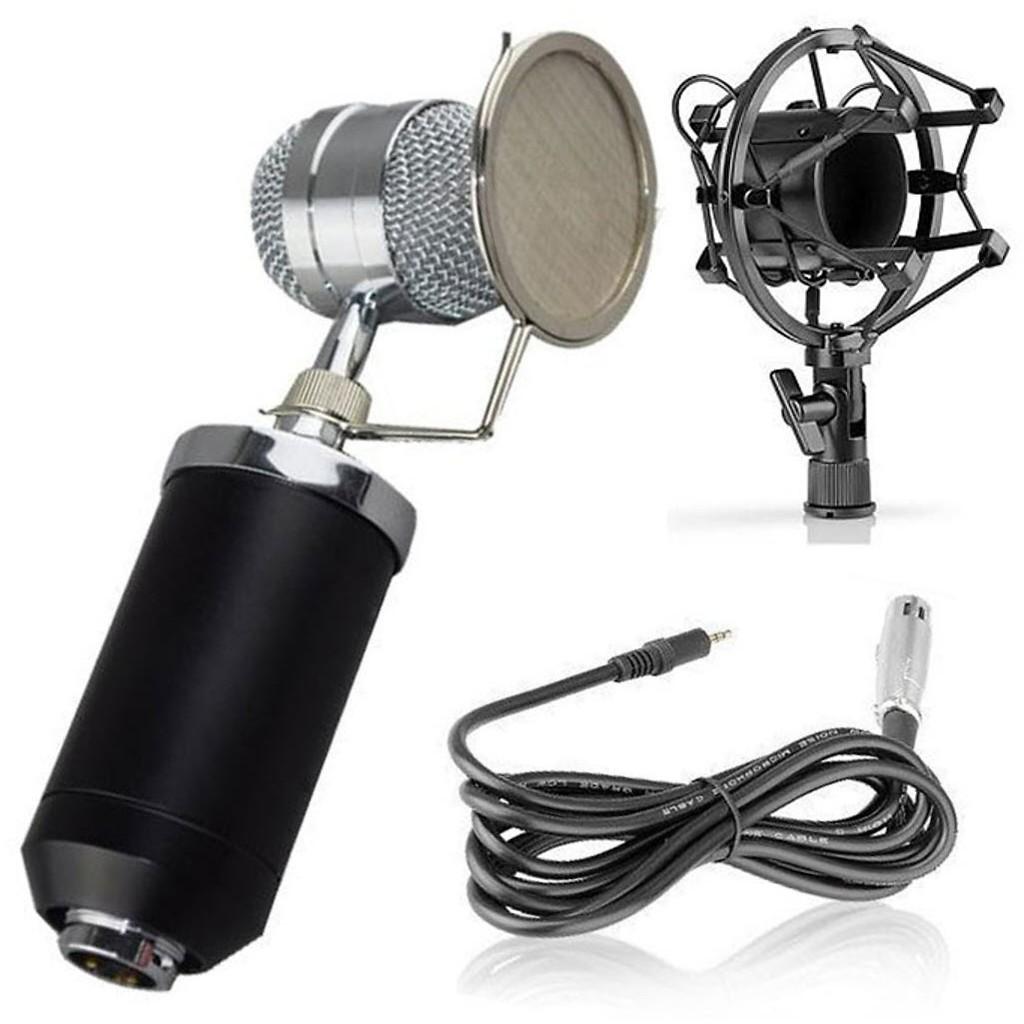 Micro hát Karaoke chuyên nghiệp BM-8000 + Màng lọc âm + Shockmount