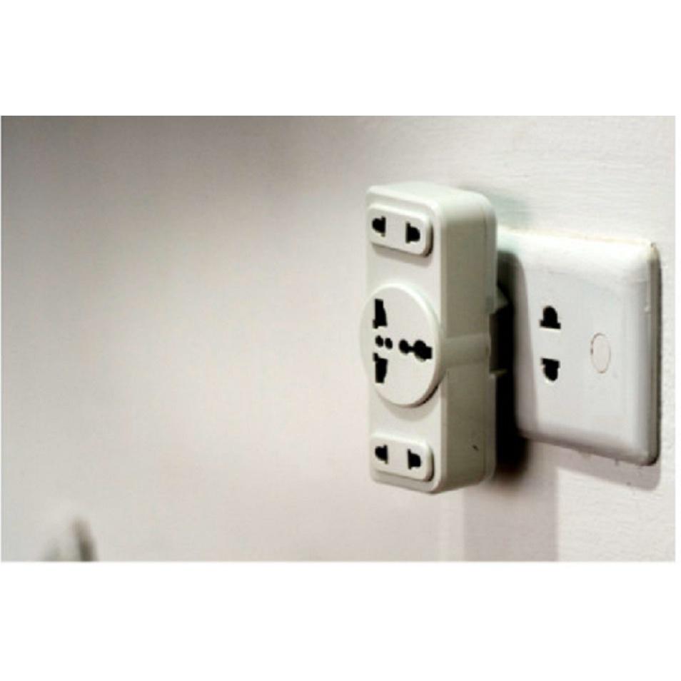 Ổ Cắm 2 Chức Năng: Phích Cắm Chia 3 Và Ổ Cắm Chuyển Đổi Từ 3 Chấu Thành 2 Thấu, 2000W, Nhựa ABS An Toàn Tiện Dụng. Kingler 8605