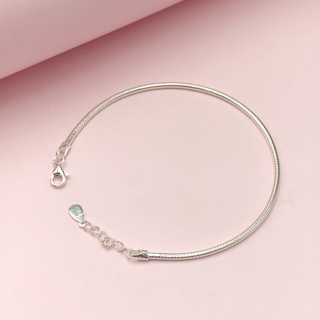 Vòng Tay, Lắc Tay Đôi Dây Mì Trơn Bạc Hiểu Minh LTD001