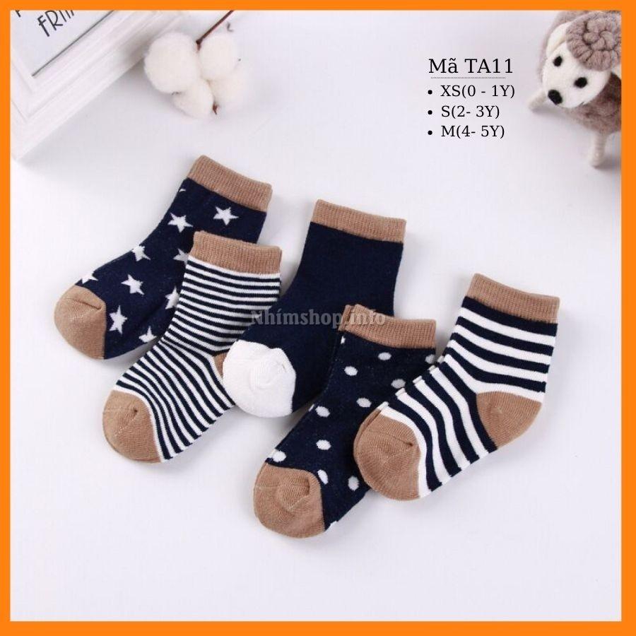 Tất cho bé trai bé gái cao cổ vớ phù hợp cho trẻ em 0 đến 5 tuổi cotton mềm mại điều hòa kháng khuẩn TA11