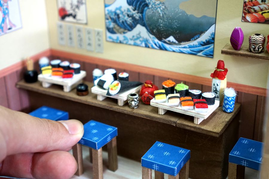 Nhà Gỗ Búp Bê Tí Hon DIY - Sushi Tedomi