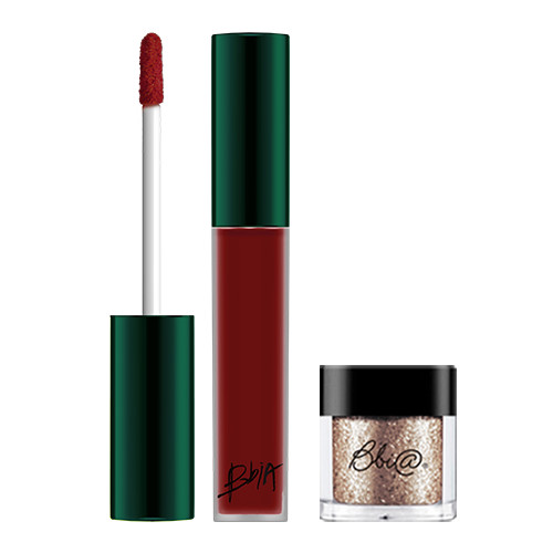 Combo Son kem lì Bbia Last Velvet Lip Tint Asia Edition 5g - A4 Kaohsiung Red và Hủ nhũ mắt Bbia Pigment 1.8g