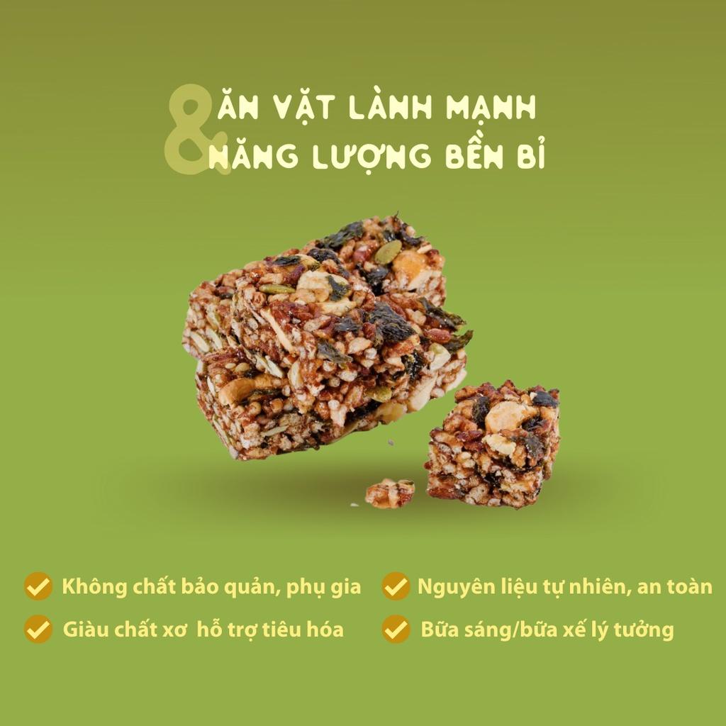 Thanh gạo lứt rong biển nhiều hạt dinh dưỡng - Ăn vặt lành mạnh, năng lượng bền bỉ