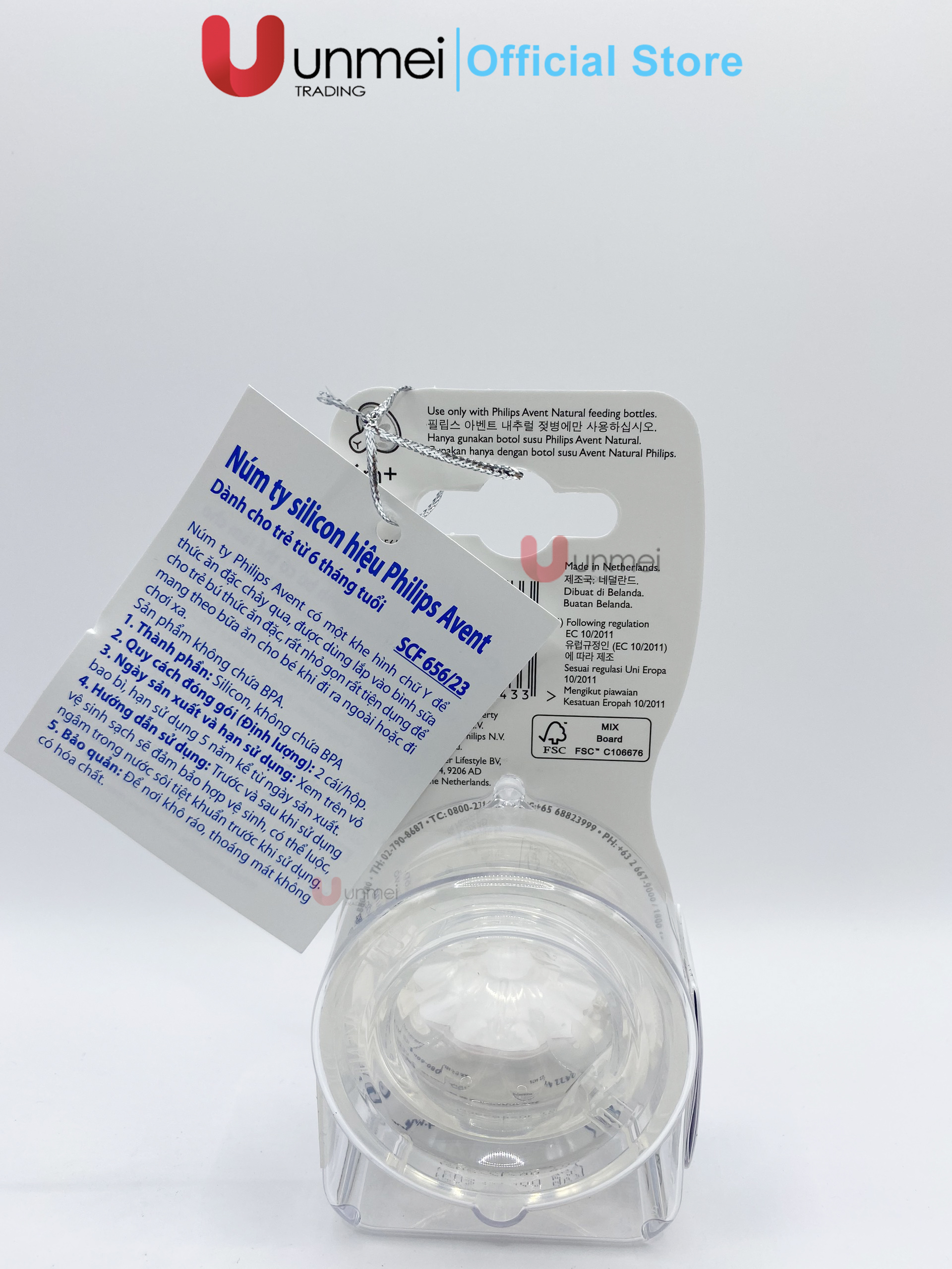 Núm ty Mô Phỏng tự nhiên Philips Avent dùng cho thức ăn đặc 656.23