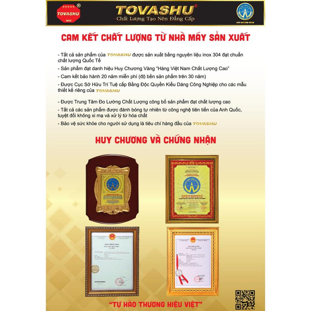 Kệ ly đôi Tovashu 304-6633 (Inox 304 - Bảo hành 20 năm)