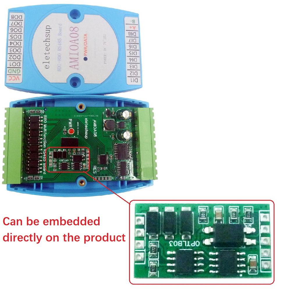 Cấp công nghiệp RS485 đến TTL232 UART Mô-đun bảo vệ chống sét truyền thông biệt lập cho PLC MCU FPGA