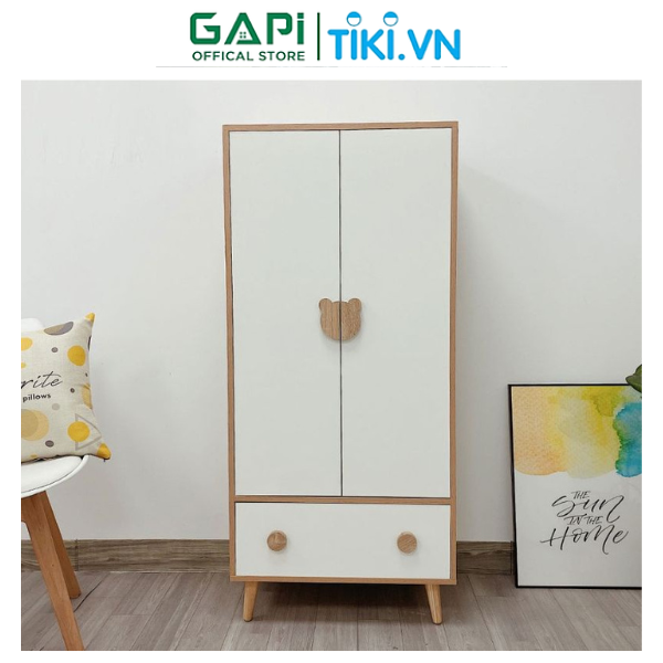 Tủ quần áo thông minh GAPI, tủ gấu đa năng dễ thương dành cho trẻ em GP123