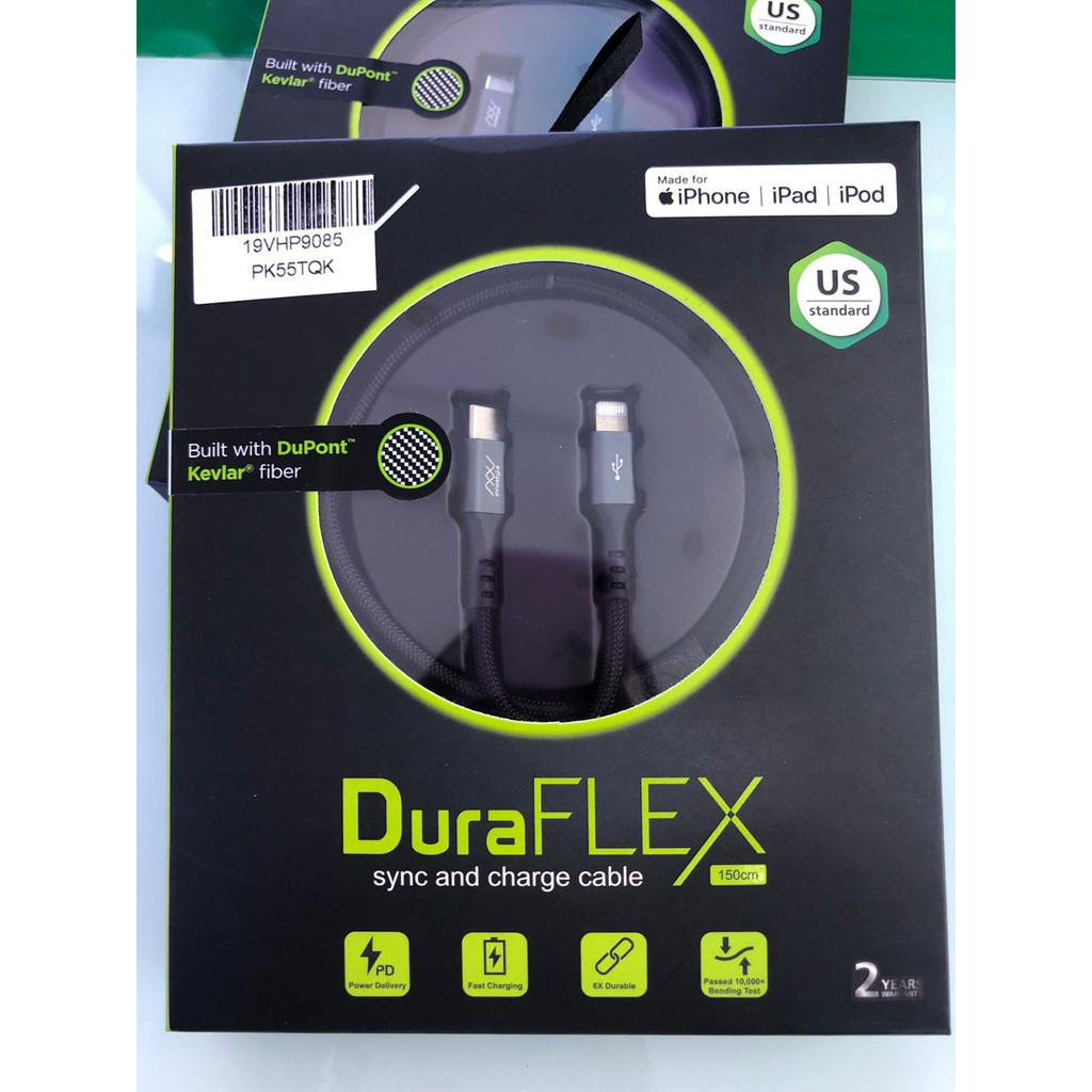 Cáp Innostyle Duraflex USB-C To L i g h t n in g Chuẩn MFi Dài 1.5M (ICL150)  HÀNG CHÍNH HÃNG