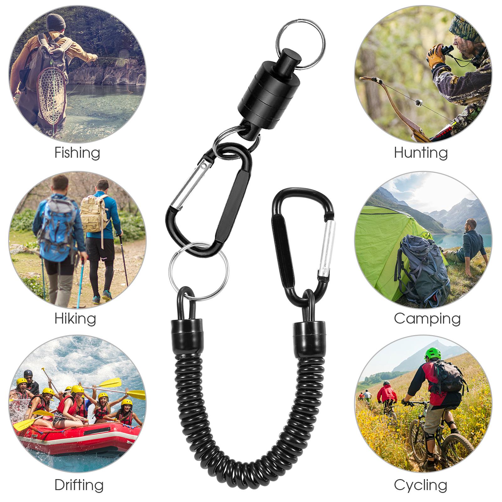 Fly Fishing Magnetic Net Release Holder Fishing Lanyard Magnetic Keeper Magnet Clip Landing Net Connector