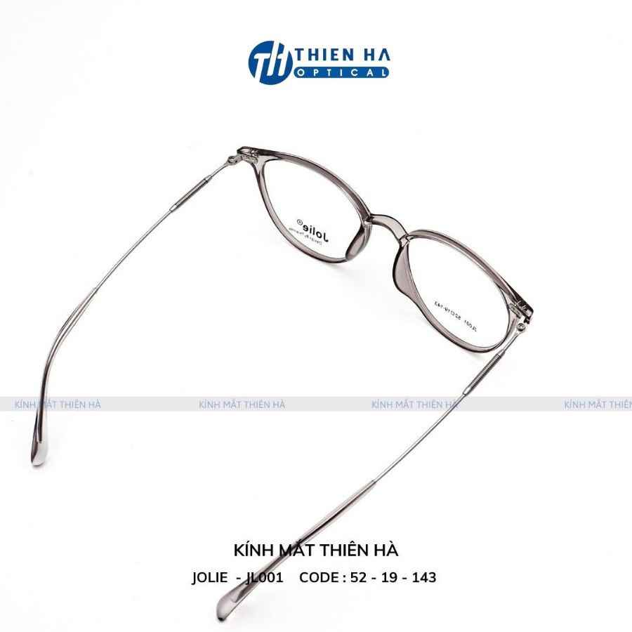 Gọng kính cận nữ hàng cao cấp KÍNH MẮT THIÊN HÀ chất liệu nhựa dẻo nhẹ, càng metal chống gỉ,sx Hàn Quốc JOLIE JL001