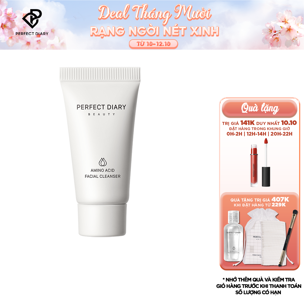 Sữa Rửa Mặt Perfect Diary Axit Amin Tạo Bọt Dịu Nhẹ Cho Da Nhạy Cảm Bảo Vệ Làn Da 20ML