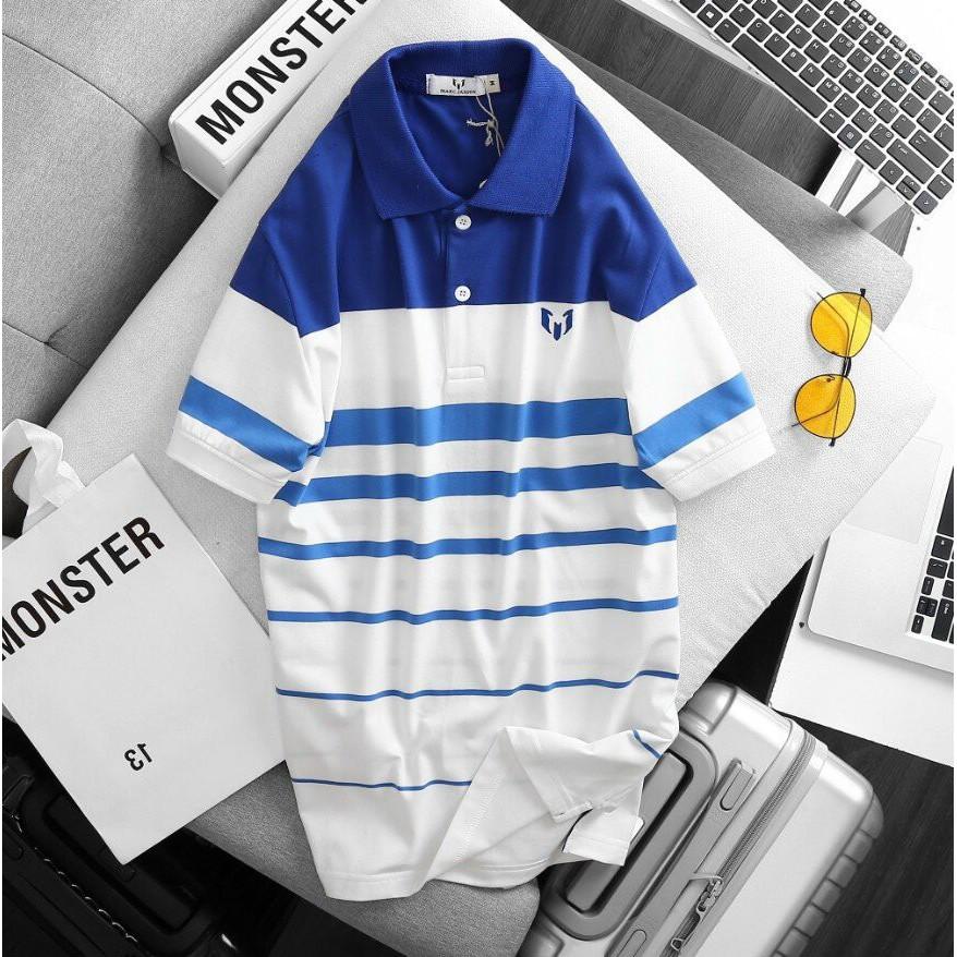 ÁO THUN NAM COTTON CỔ BẺ CÓ TÚI PHỐI SỌC