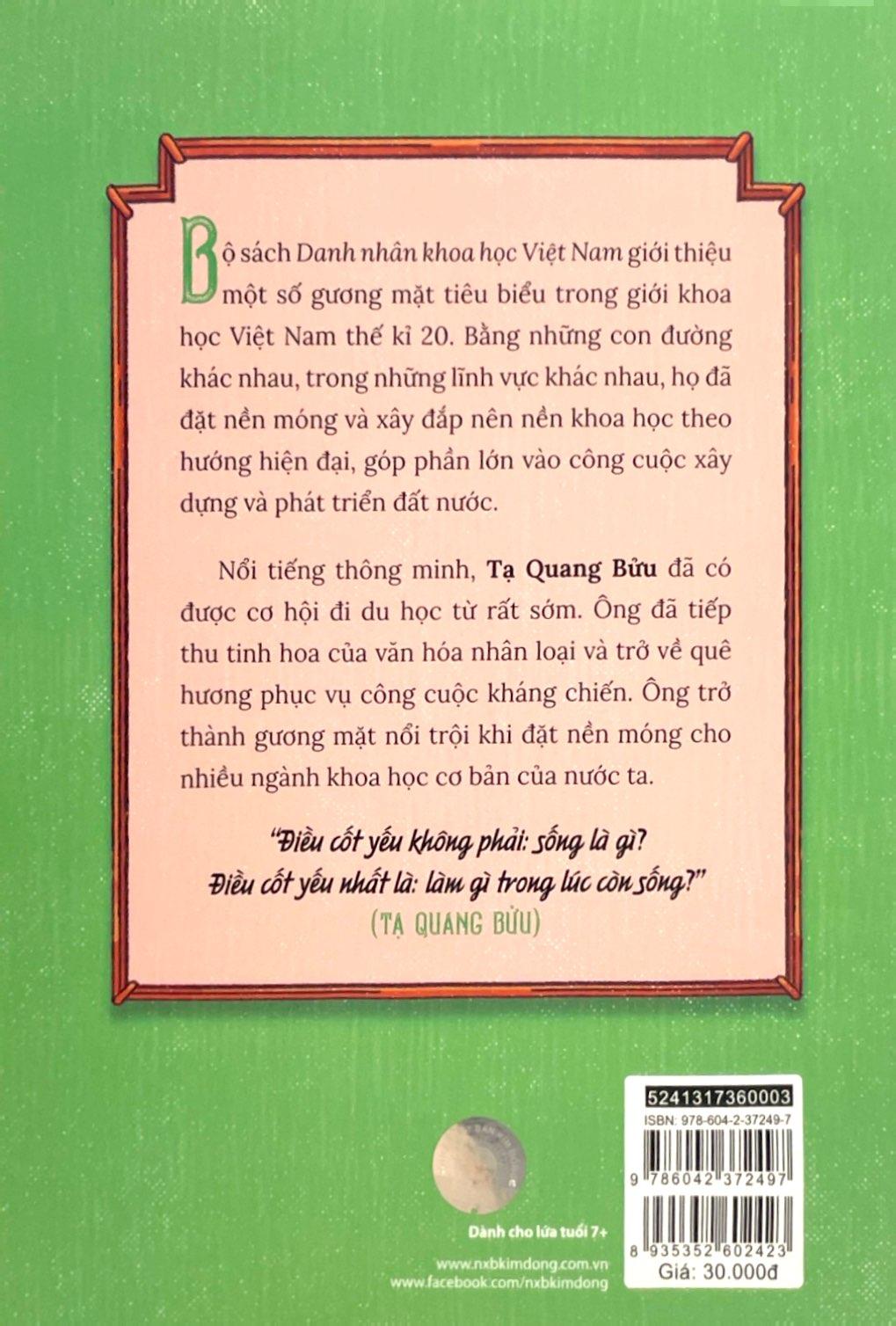 Sách - Danh Nhân Khoa Học Việt Nam - Tạ Quang Bửu