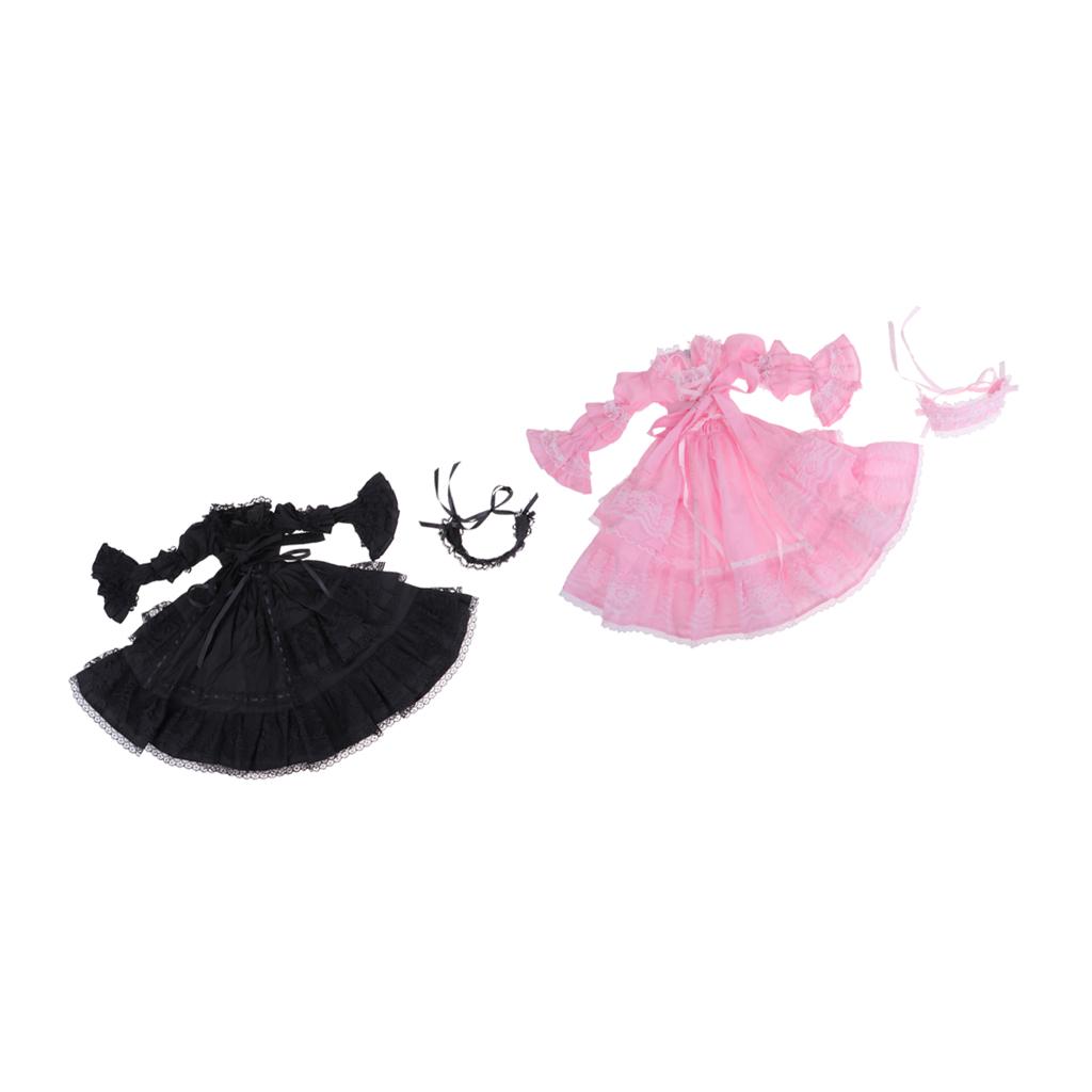 Adorable Princess Dress With Headdress For 1/3 Night Lolita Girl Dolls