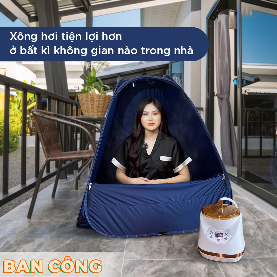 Compo Lều Xông Tự Bung Kèm Nồi Xông Hơi 2.8L Cao Cấp Khử Trùng Toàn Thân Tại Nhà Tặng Chai Tinh Dầu - Màu Ngẫu Nhiên