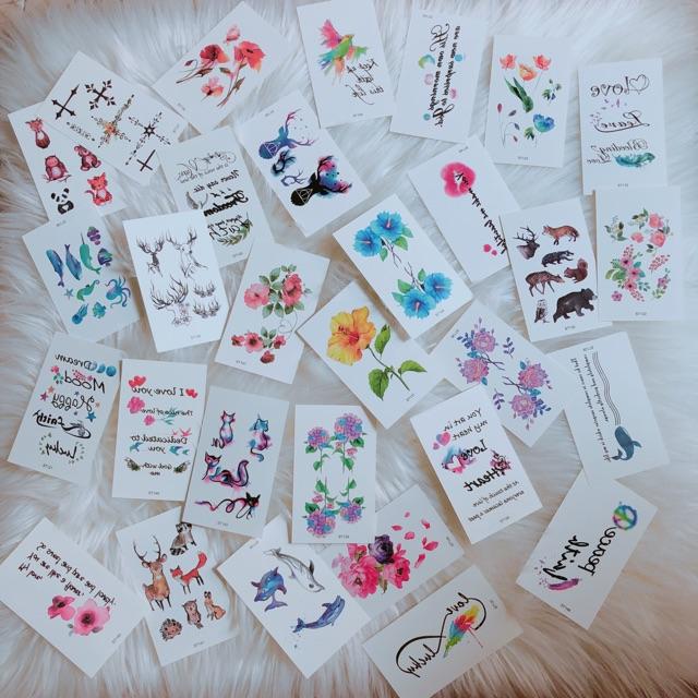 Set 30 hình xăm dán giá 50k