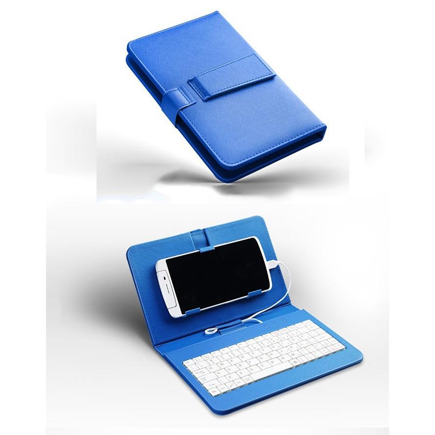 Bàn phím chơi game, Bao da bàn phím kèm chuột có dây sử dụng cho điện thoại, ipad, máy tính bảng... Kết nối OTG