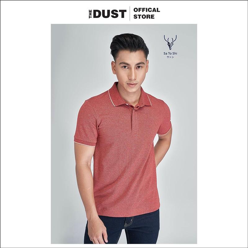 Áo thun polo nam cổ bẻ phối viền STS trơn basic, vải cotton cá sâu, form slim fit, trẻ trung, lịch lãm - THE DUST