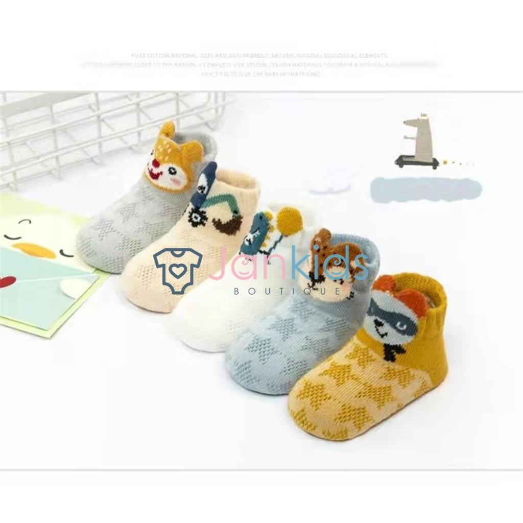 Set 5 đôi tất lưới cotton ROBIBABI thoáng khí mềm mịn cho bé mẫu mới nhất 2021 (sơ sinh - 3 tuổi)