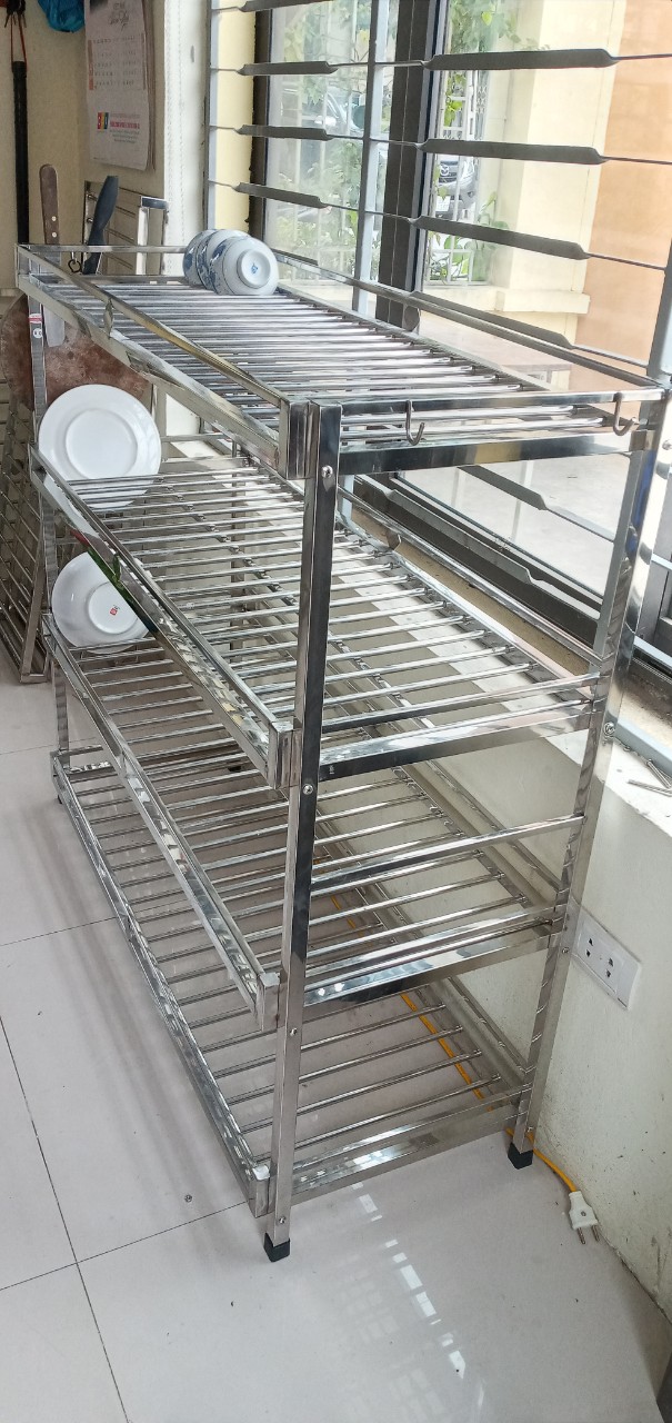 Kệ để đồ nhà bếp inox 4 tầng c 100 ,d 79 ,s40