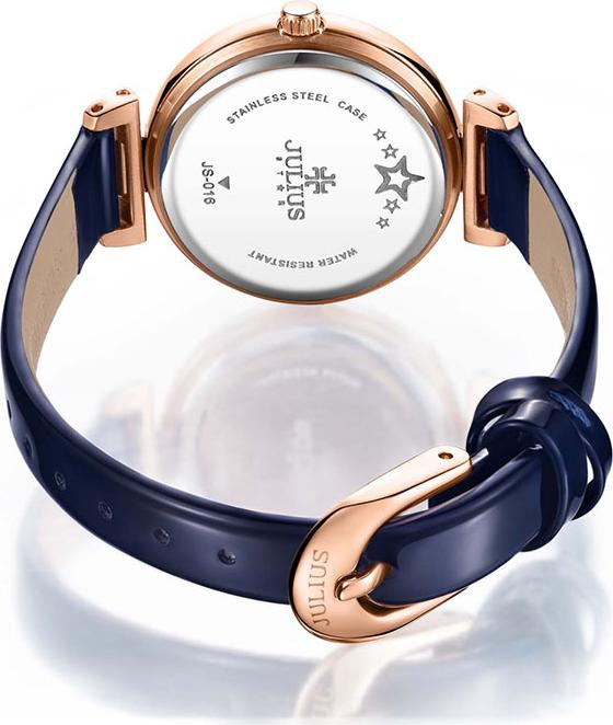 Đồng Hồ Nữ Julius Star Hàn Quốc JS-016C Dây Da Màu Xanh