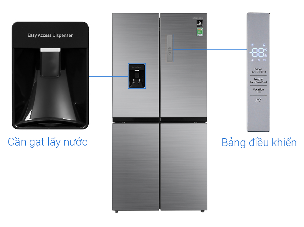 Tủ Lạnh Samsung Inverter 488 lít RF48A4010M9/SV - Hàng Chính Hãng - Chỉ Giao Hà Nội