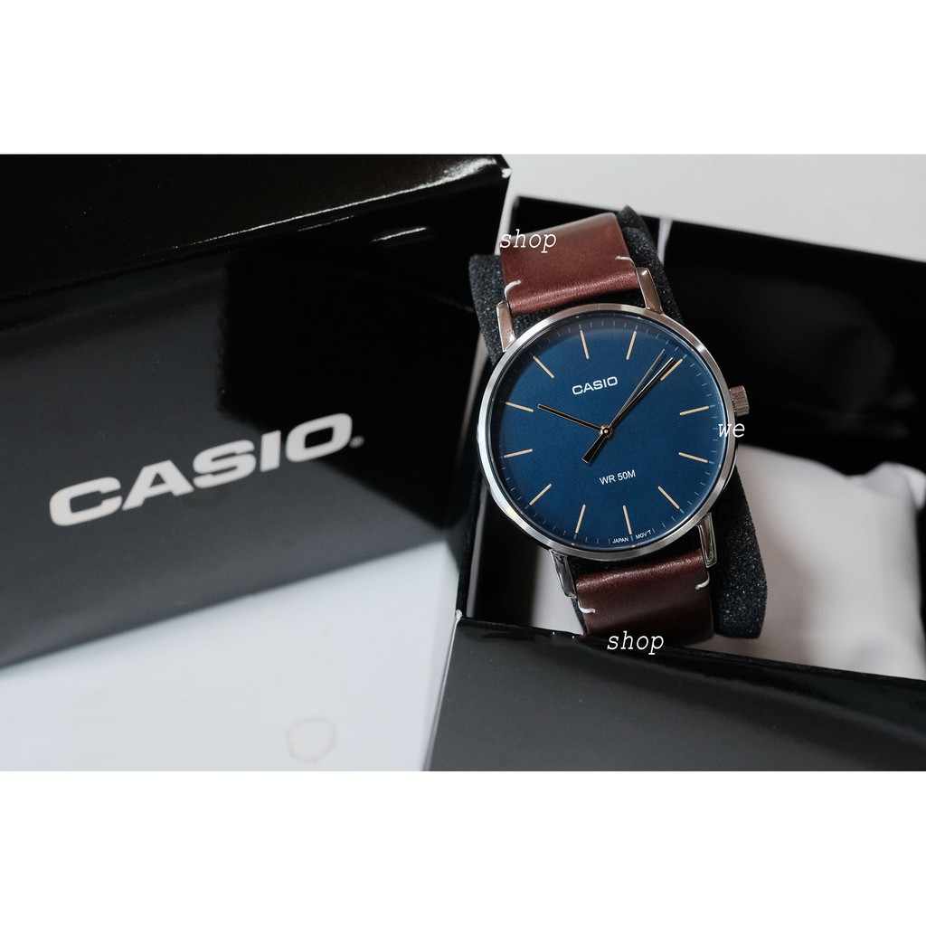 Đồng hồ nam dây da Casio MTP-E171L-2EVDF